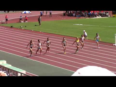 2016 岡山インターハイ陸上 女子100m予選3