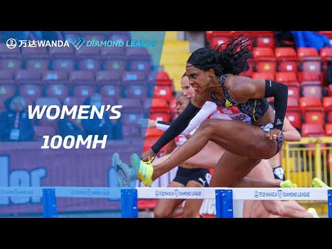 Cindy Sember beats her sister in the women&#039;s 100m hurdles in Gateshead - Wanda Diamond League