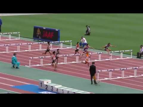 H30　ジュニアオリンピック　A女子100mYH　予選5組