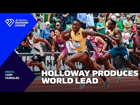 Grant Holloway clocks 110m hurdles world lead in Eugene - Wanda Diamond League 2024