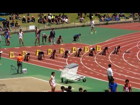 20180429 大阪陸上競技カーニバル　一般男子　100m　予選　2組