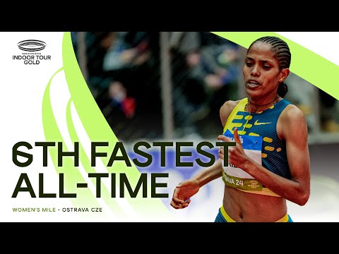 Hailu shatters mile world lead and meeting record 👀 | World Indoor Tour 2024
