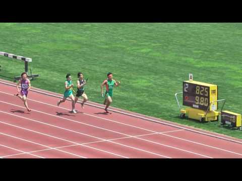 H29　千葉県高校総体　男子4x400mR　準決勝1組　市立船橋