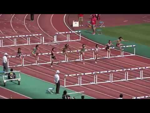 高女100mH決勝　2017高校新人中部ブロック予選