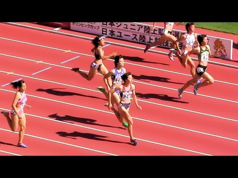 2015ジュニア陸上女子 100ｍ 予選3組 20151017