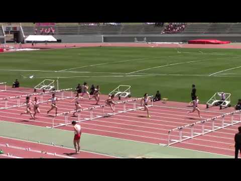 2015 西日本インカレ陸上 女子100mH 予選5