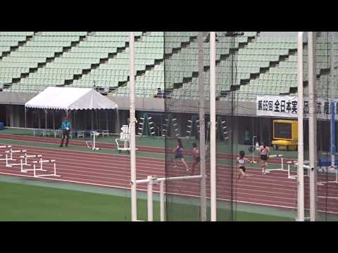 全日本実業団陸上2017・女子400mハードル予選3組、1着：武石この美（東邦銀行）59秒98
