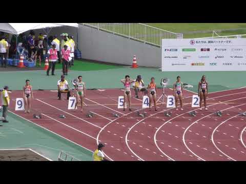 少年A女子100m予選1組 茨城国体