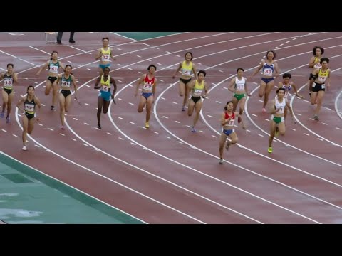 女子4x100mR準決勝2組　茨城国体