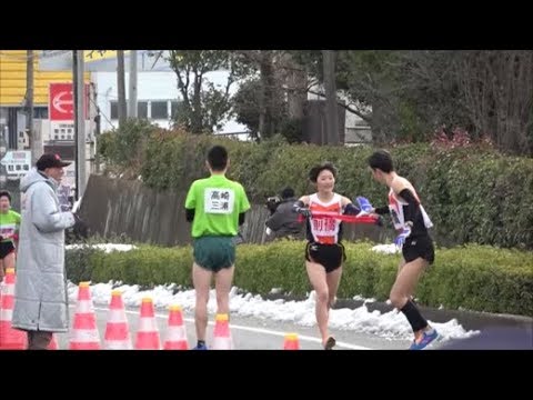 群馬県100km駅伝2018 第1中継所（県蚕糸技術センター）