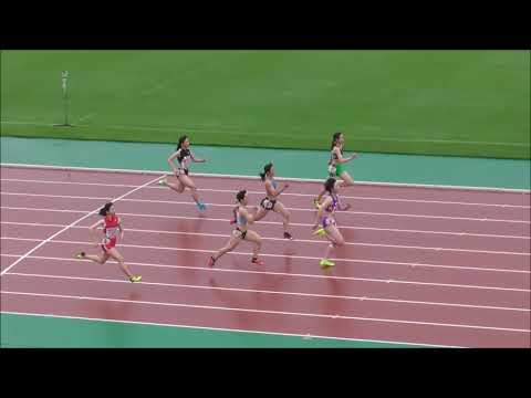 女子100m_予選7組_第71回北海道高校陸上20180613