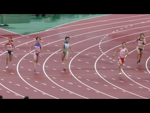 女子300m予選1組　U18日本選手権 R01
