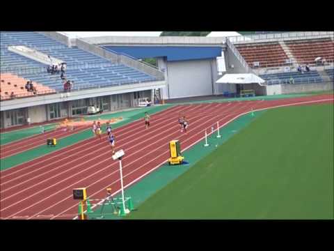 男子200m予選2組、1着：松浦慶太（桑原中）22秒80　～第69回愛媛県中学校総合体育大会・陸上～