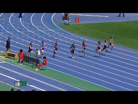 2018 水戸市陸上競技大会 0505 中学女子100m 8組