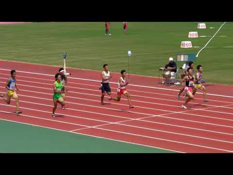 20180811 第73回国民体育大会大阪府代表選手最終選考会 男子 少年B 100m 予選 1組