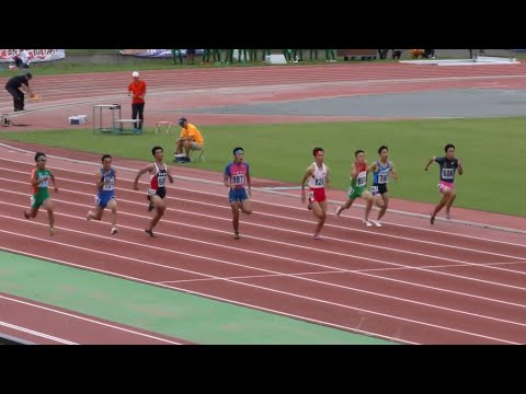 R01千葉県高校新人 2支部予選 男子100m決勝３組