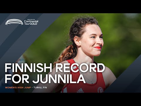 Ella Junnila sets 1.97m national high jump record on home soil 💥 | Continental Tour Gold 2024