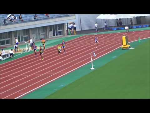 男子400m（四種競技）1組、1着：三﨑圭介（高瀬中）57秒78　～四国中学総体2017・陸上競技～
