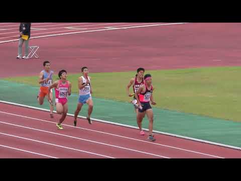 2018 東北高校新人陸上 男子 4×400mR 予選2組