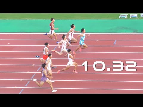 決勝 男子100m 西日本インカレ陸上2024