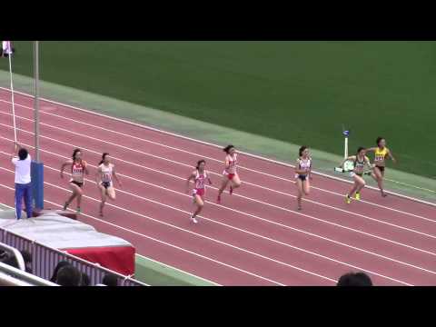 2015日本学生個人陸上 女子100m 準決勝2