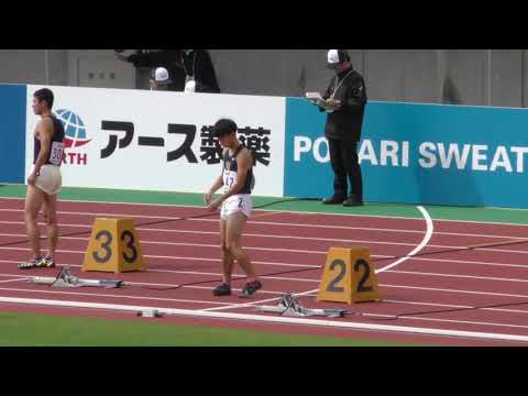 男子200m予選3組　U20日本選手権R01