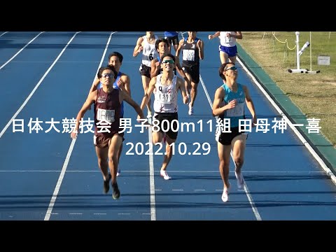 日体大記録会 男子800m11組『田母神一喜シーズン最終戦』2022.10.29