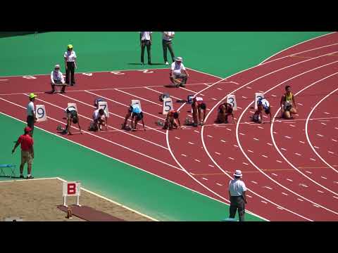 2018 0818 第73回九州陸上選手権大会 J男子100m準決勝3組