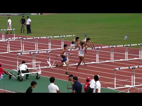 20180811 第73回国民体育大会大阪府代表選手最終選考会 男子 成年 110mH 予選 4組