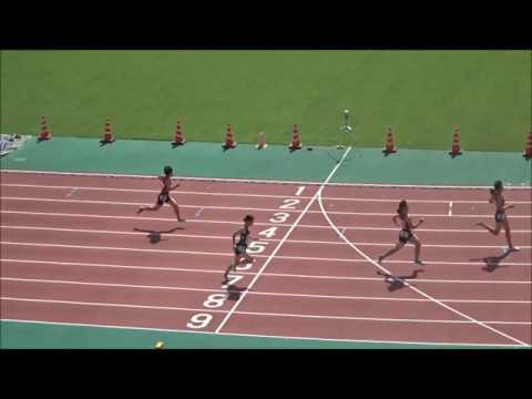 女子A（中学3年）100mユースハードル　予選2組目　～ジュニアオリンピック陸上　高知県選考会～