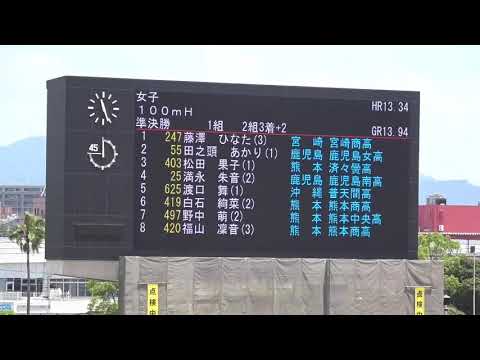 2019.6.16 南九州大会 女子100mH準決勝