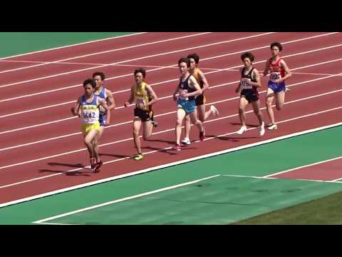 2018年 兵庫陸上競技春季記録会　男子 800ｍ 9組