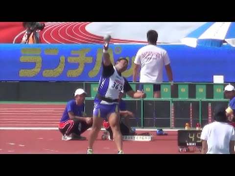 日本陸上競技選手権2016 男子砲丸投決勝　優勝：畑瀨選手