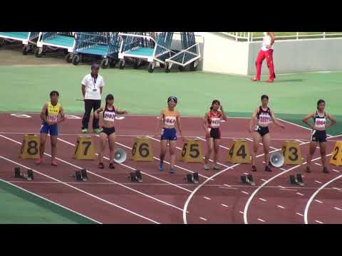 2018 茨城県高校個人選手権 1年女子100m決勝
