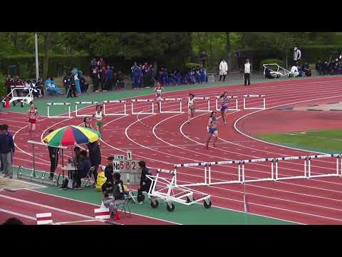 2018京都高校陸上　市内ブロック予選　女子400mH2組