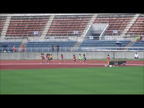 四国中学総体2017・陸上競技／女子1年1500m決勝、治尾優衣奈（羽ノ浦中）4分53秒19