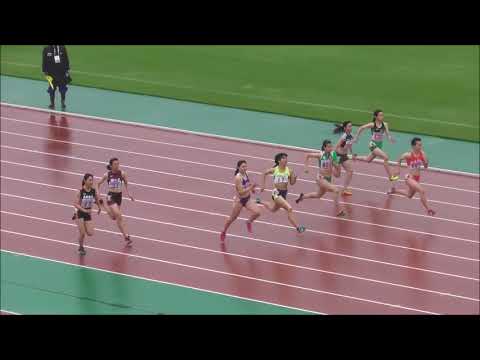女子100m_準決勝3組_第71回北海道高校陸上20180613