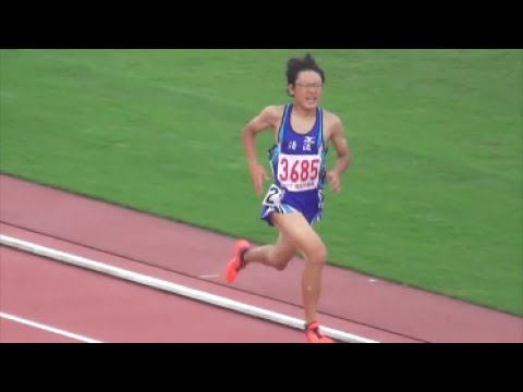 群馬県中学校総体陸上2017 共通男子1500m決勝 大会新記録