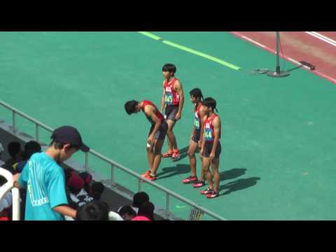 H29　千葉県中学総体　男子4x100mR　決勝