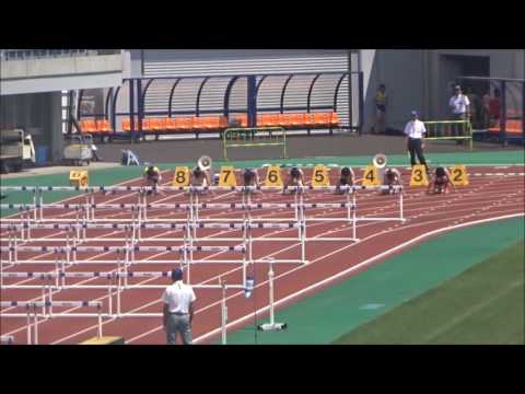 100mハードル女子（予選3組2着＋2）～愛媛県高校総体2017・陸上競技～