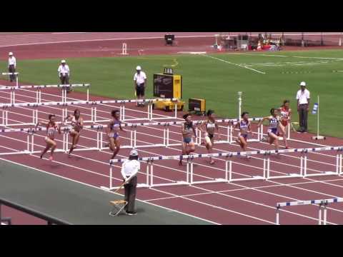 2016 岡山インターハイ陸上 女子100mH準決勝2