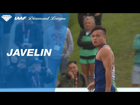 Chao-Tsun Cheng wins the javelin competition at Birmingham - IAAF Diamond League 2019