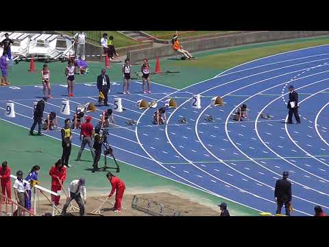 2018 水戸市陸上競技大会 0505 中学女子100m 5組
