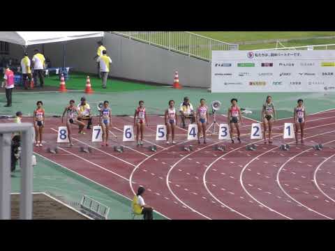 少年B女子100m予選4組 茨城国体