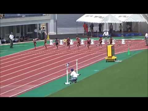 四国中学総体2017・陸上競技／女子2年100m決勝、高木彩瑛（西条東中）12秒93