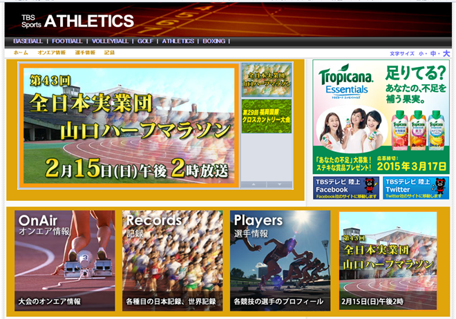 全日本実業団ハーフマラソン2015 トップページ画像