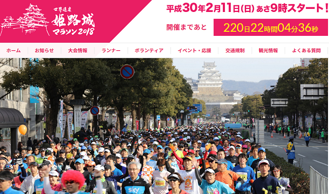 世界遺産姫路城マラソン画像