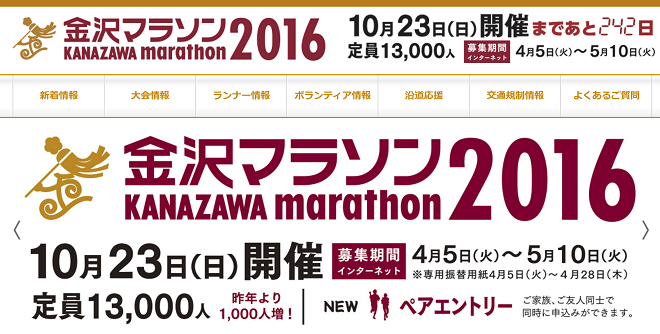 金沢マラソン2016 画像