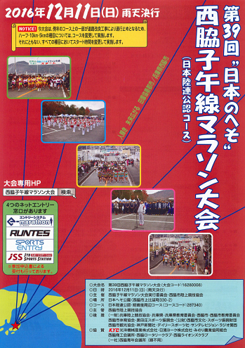 日本のへそ西脇子午線マラソン画像