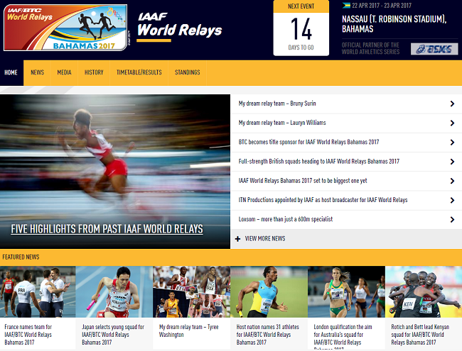 IAAF World Relays 画像